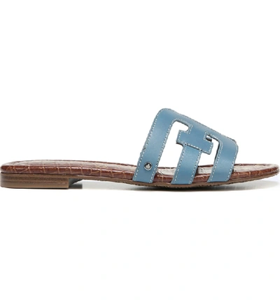 Shop Sam Edelman Bay Cutout Slide Sandal In Denim Blue