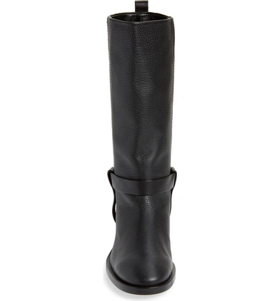 Shop Stuart Weitzman Casey Harness Boot In Pitch Black Westport