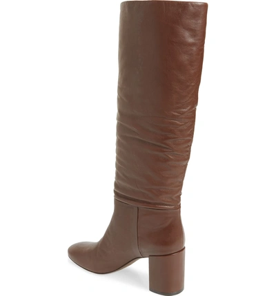 Shop Tory Burch Brooke Slouchy Boot In Perfect Brown Leather