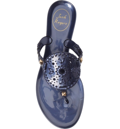 Shop Jack Rogers 'georgica' Jelly Flip Flop In Midnight