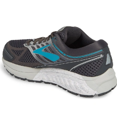 Shop Brooks Addiction 13 Running Shoe In Ebony/ Silver/ Pagoda Blue