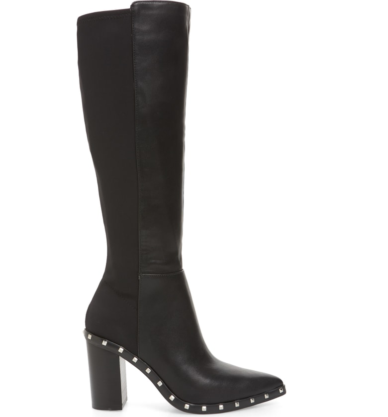 studded knee high stretch boot charles by charles david