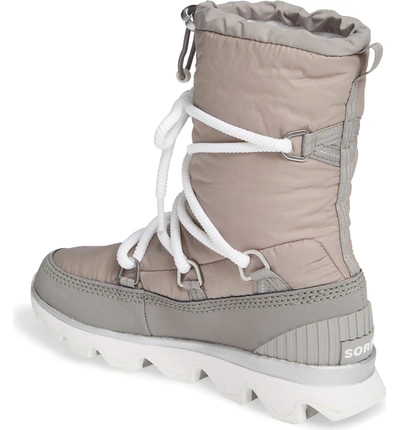 Shop Sorel Kinetic Waterproof Insulated Winter Boot In Glitter-chrome Grey White