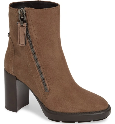 Shop Aquatalia Ilenia Water Resistant Bootie In Taupe Metallic Suede