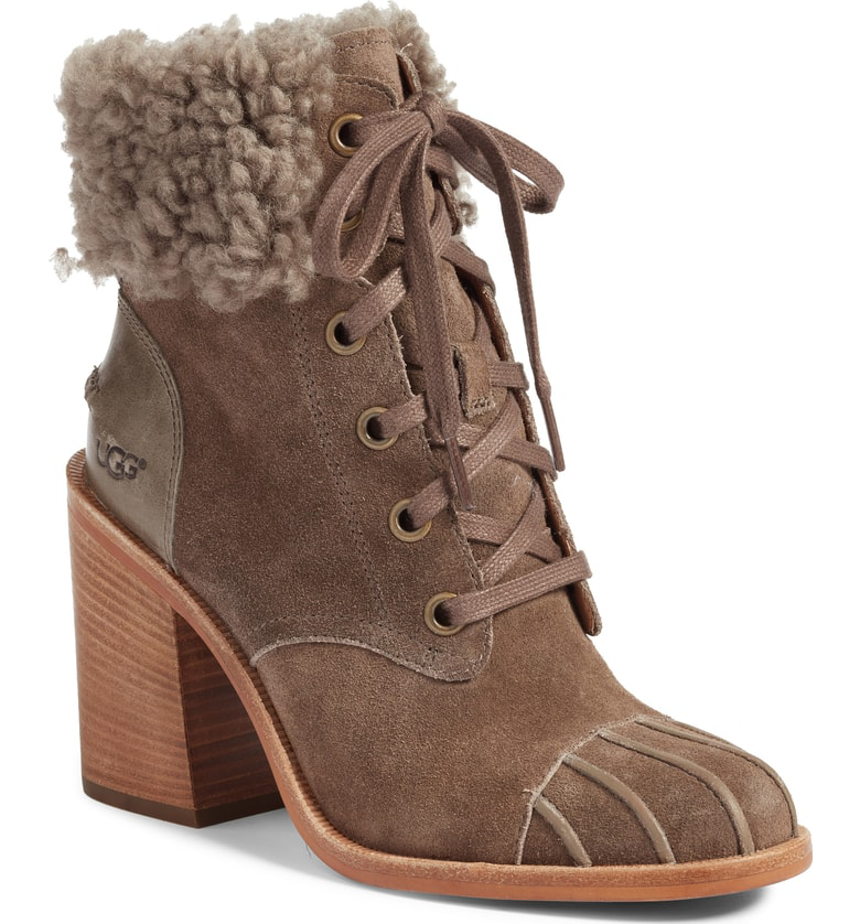 ugg jaxon suede and shearling boots