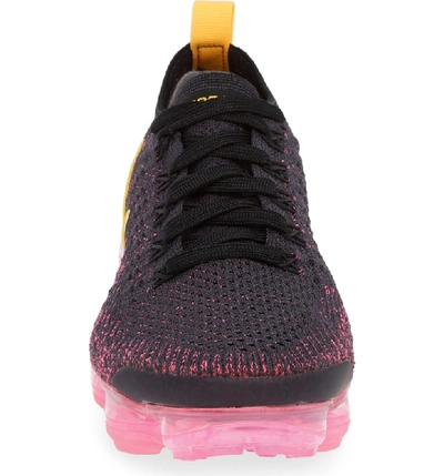 Shop Nike Air Vapormax Flyknit 2 Running Shoe In Gridiron/ Orange/ Pink/ Black