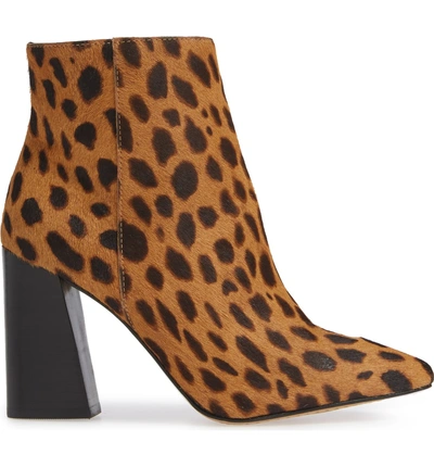 Vince Camuto Thelmin Genuine Calf Hair Bootie In Natural Leopard