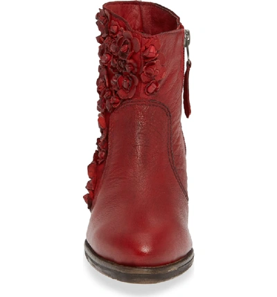 Shop Sheridan Mia Sapphire Bootie In Red Leather