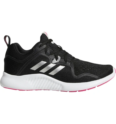 Shop Adidas Originals Edgebounce Running Shoe In Black/ White/ Shock Pink