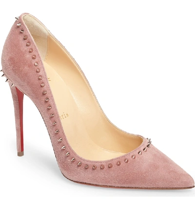 Shop Christian Louboutin Anjalina Pointy Toe Pump In Pink