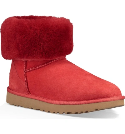 Shop Ugg 'classic Ii' Genuine Shearling Lined Short Boot In Ribbon Red Suede