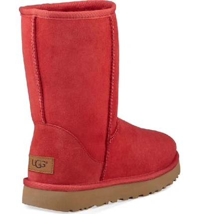 Shop Ugg 'classic Ii' Genuine Shearling Lined Short Boot In Ribbon Red Suede