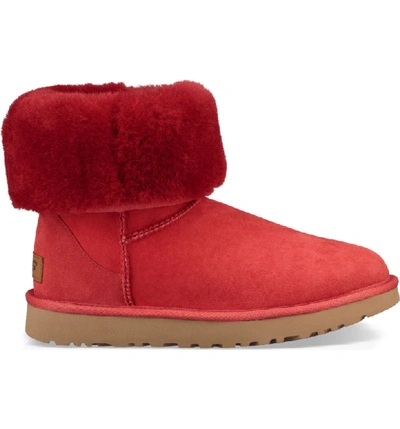 Shop Ugg 'classic Ii' Genuine Shearling Lined Short Boot In Ribbon Red Suede