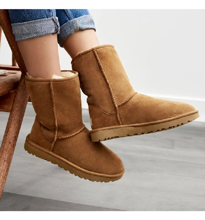 Shop Ugg 'classic Ii' Genuine Shearling Lined Short Boot In Fawn Suede