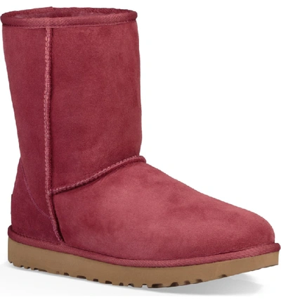 Shop Ugg 'classic Ii' Genuine Shearling Lined Short Boot In Garnet Suede