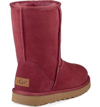 Shop Ugg 'classic Ii' Genuine Shearling Lined Short Boot In Garnet Suede