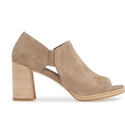 Shop Eileen Fisher Milton Peep Toe Sandal In Marmot Suede