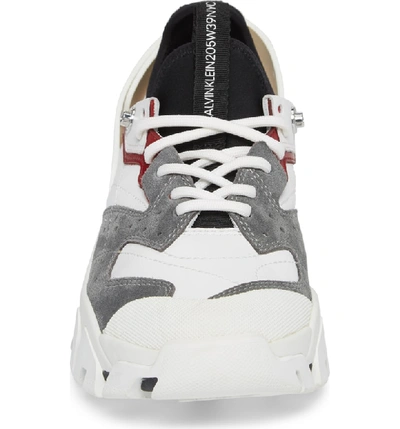 Shop Calvin Klein 205w39nyc 205w39nyc Carla Sneaker In White/ Black/ Red