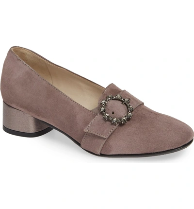 Shop Amalfi By Rangoni Rifugio Pump In Dark Taupe Suede