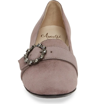 Shop Amalfi By Rangoni Rifugio Pump In Dark Taupe Suede