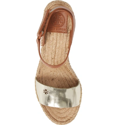 Tory Burch Women's Bima Espadrille Platform Wedge Sandals In Gold | ModeSens