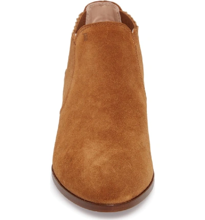 Shop Tod's Tex Ankle Boot In Brown Suede