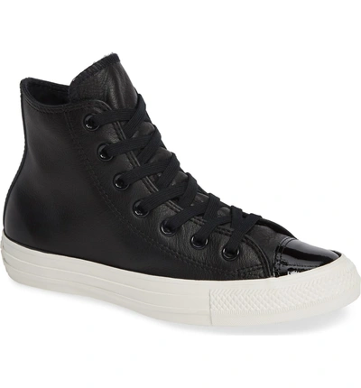 Shop Converse Chuck Taylor All Star Leather Patent High Top Sneaker In Black