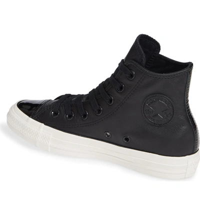 Shop Converse Chuck Taylor All Star Leather Patent High Top Sneaker In Black