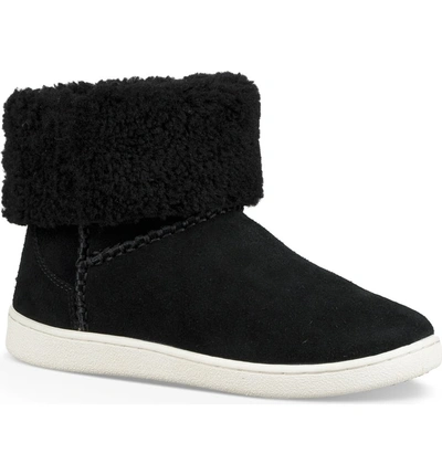 Shop Ugg Mika Classic Genuine Shearling Sneaker In Black