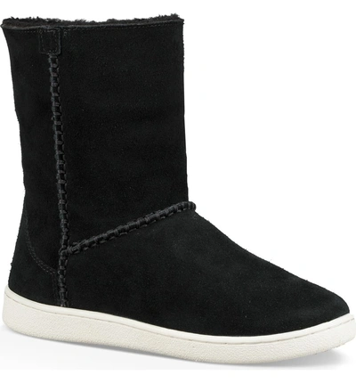 Shop Ugg Mika Classic Genuine Shearling Sneaker In Black