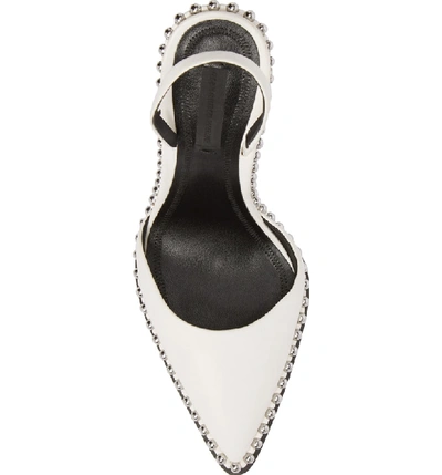 Shop Alexander Wang Rina Beaded Pump In White Leather