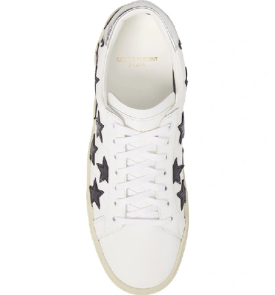 Shop Saint Laurent Classic Court Sneaker In White/ Black