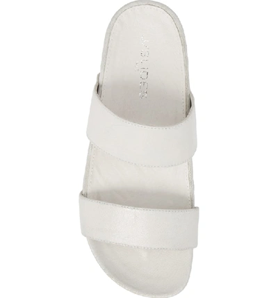 Shop Jslides Edie Sandal In Silver Fabric