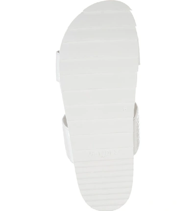 Shop Jslides Edie Sandal In White Leather