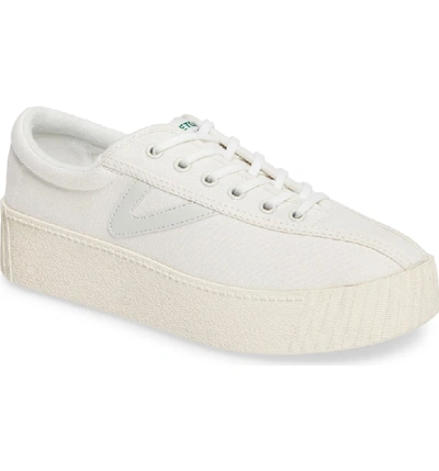 Shop Tretorn Bold Perforated Platform Sneaker In Vintage White/ Vintage White