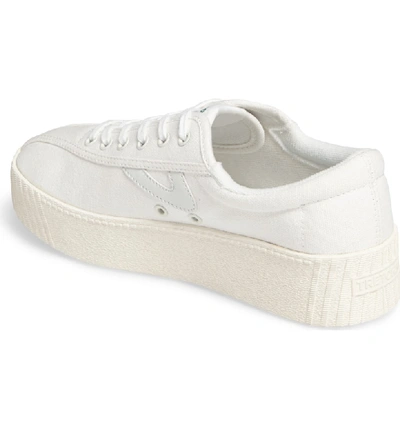 Shop Tretorn Bold Perforated Platform Sneaker In Vintage White/ Vintage White