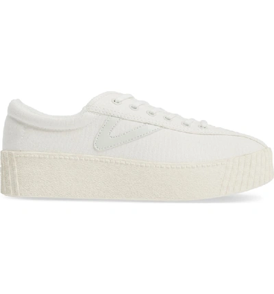 Shop Tretorn Bold Perforated Platform Sneaker In Vintage White/ Vintage White
