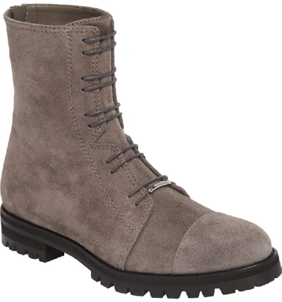 Shop Jimmy Choo Piper Combat Boot In Dark Grey