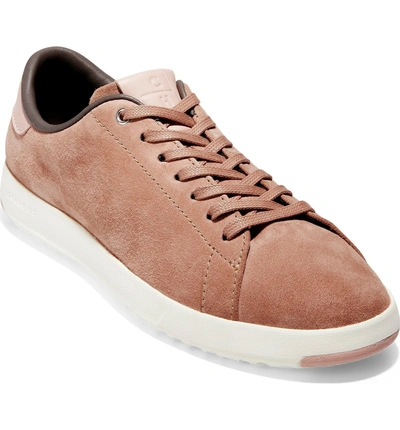 Shop Cole Haan Grandpro Tennis Shoe In Mocha Mousse Suede