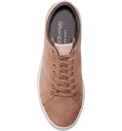 Shop Cole Haan Grandpro Tennis Shoe In Mocha Mousse Suede