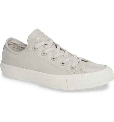 Shop Converse All Star Leather Patent Low Top Sneaker In Pale Putty