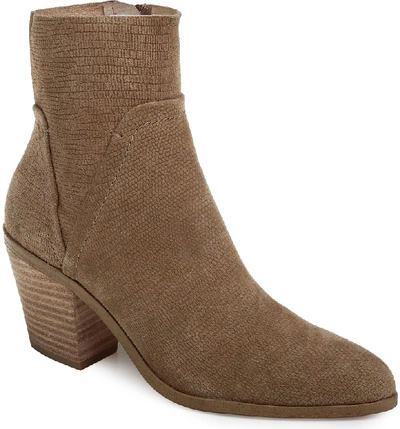 Shop Splendid Cherie Bootie In Oat Embossed Suede