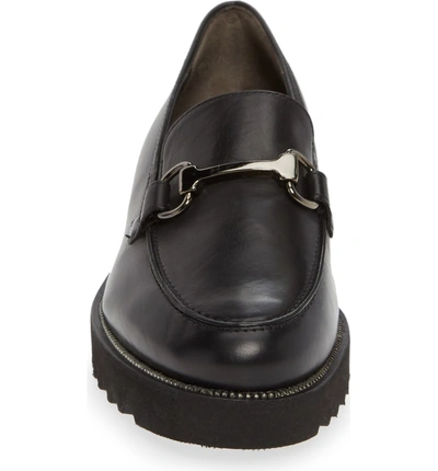 Shop Paul Green Topper Loafer In Black Leather