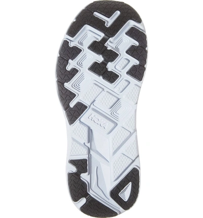 Shop Hoka One One Clifton 5 Knit Running Shoe In Black/ White