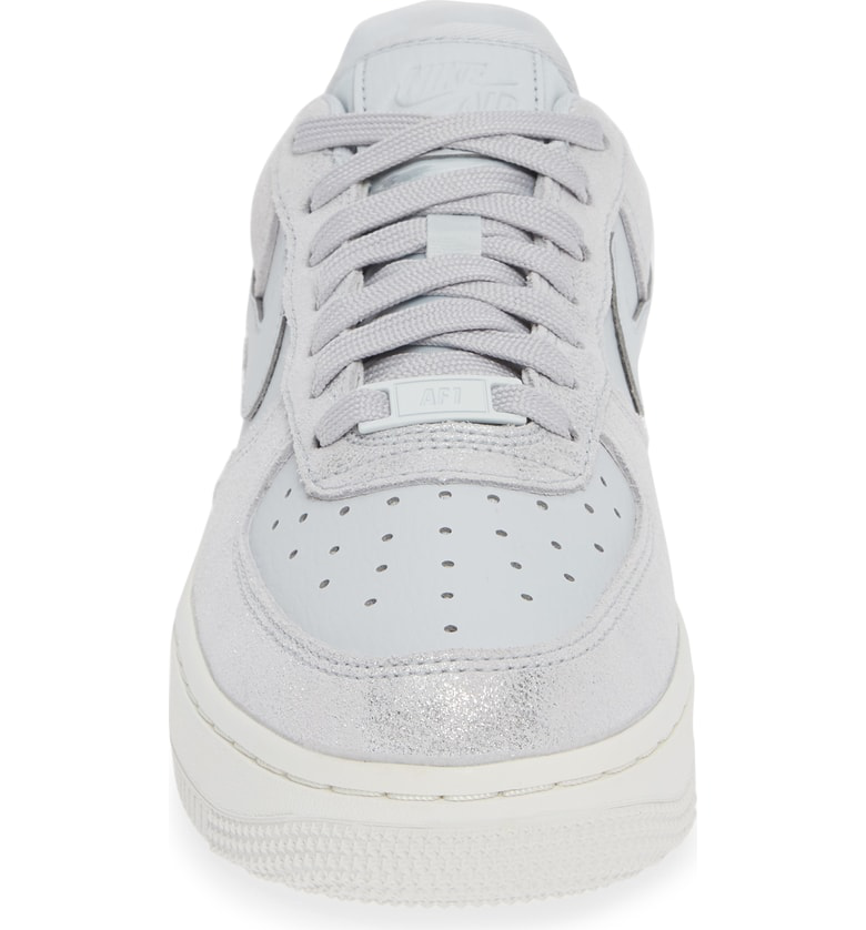 Nike Air Force 1 07 Leather Trainers In Wolf Grey Glitter | ModeSens