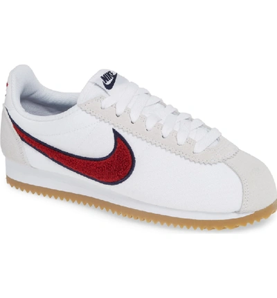 Shop Nike Classic Cortez Premium Xlv Sneaker In White/ Red Crush/ Light Brown