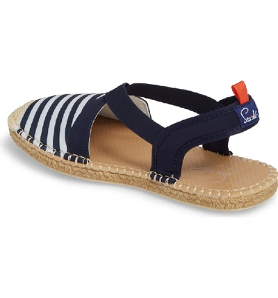 Shop Sea Star Beachwear Slingback Espadrille Water Shoe In Navy/ White Stripes