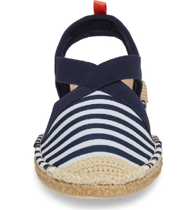 Shop Sea Star Beachwear Slingback Espadrille Water Shoe In Navy/ White Stripes