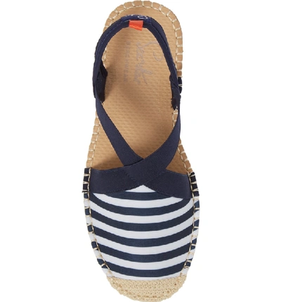 Shop Sea Star Beachwear Slingback Espadrille Water Shoe In Navy/ White Stripes