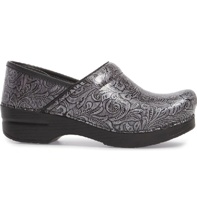 Shop Dansko 'professional' Clog In Grey Tooled Patent Leather